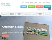 Tablet Screenshot of ohiovalleyhospital.org
